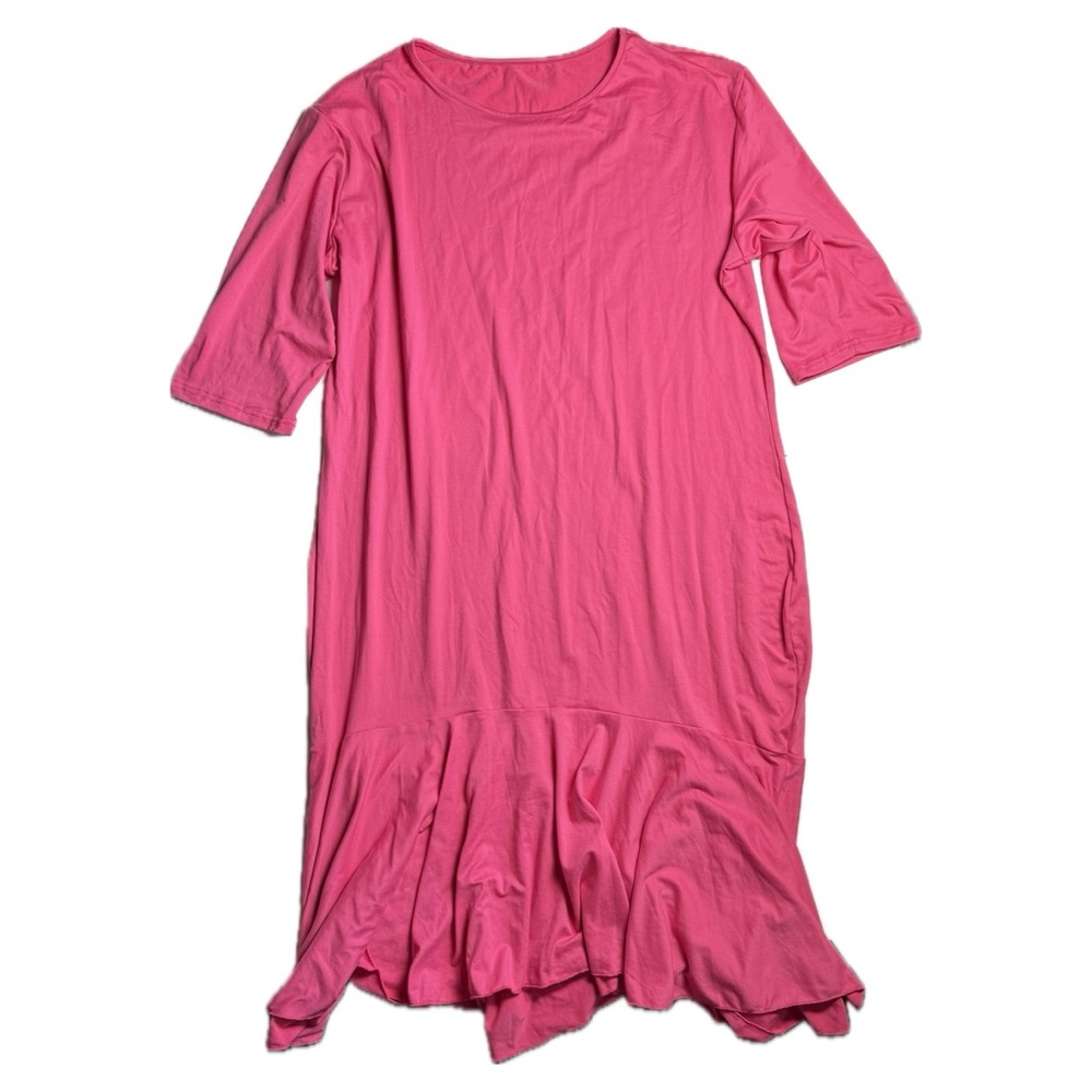 SHEIN Curve Hot Pink 3/4 Sleeve Dress